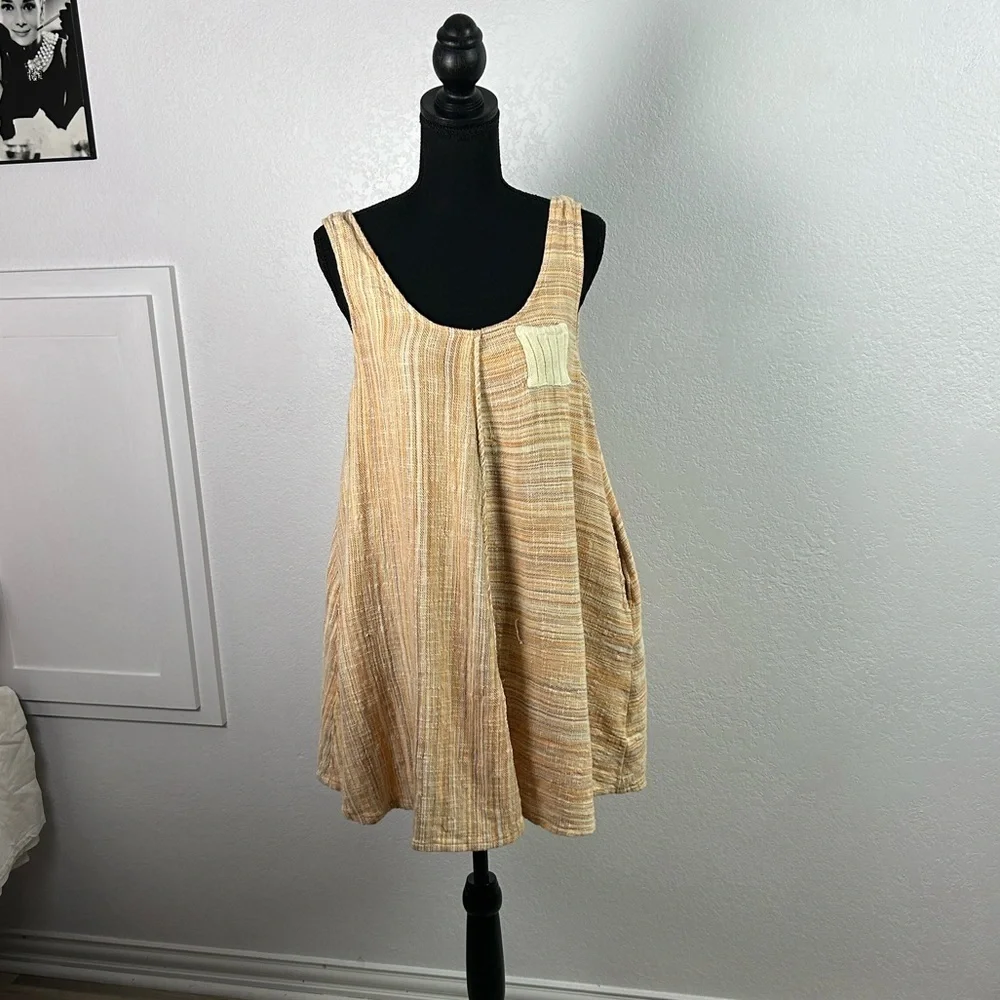Cleo + Wolf Women's Yarn Die A-Line Mini Dress Sz S Sleeveless Cotton Bohemian